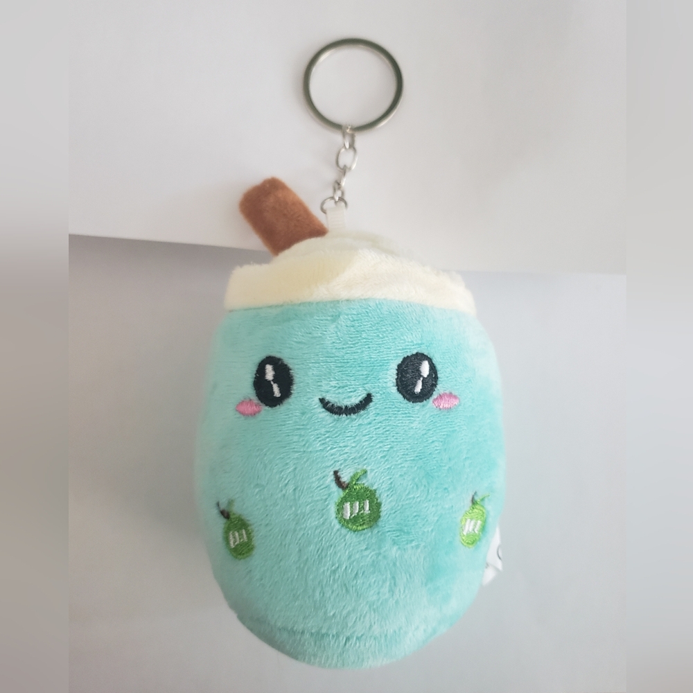 New Green Apple Boba Plush Keychain